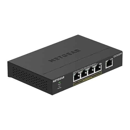 NETGEAR GS305PP 5-Port Gigabit PoE+ Network Switch